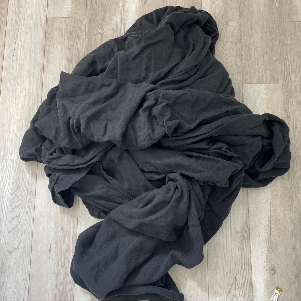 Pure Luxury Linen Duvet Cover Black (king) natural breathable bedding heavyweigh